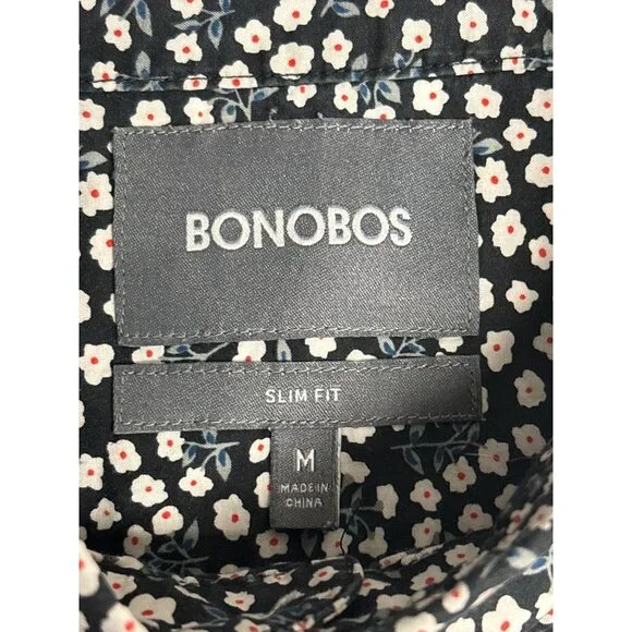 Bonobos Mens Slim Fit Short Sleeve Floral Shirt Size M - Picture 6 of 9